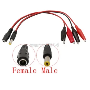 DC Power 5.5x2.1mm Male Female Plug Pigtail Cable Tinned For Laptop Adapter - Picture 1 of 9