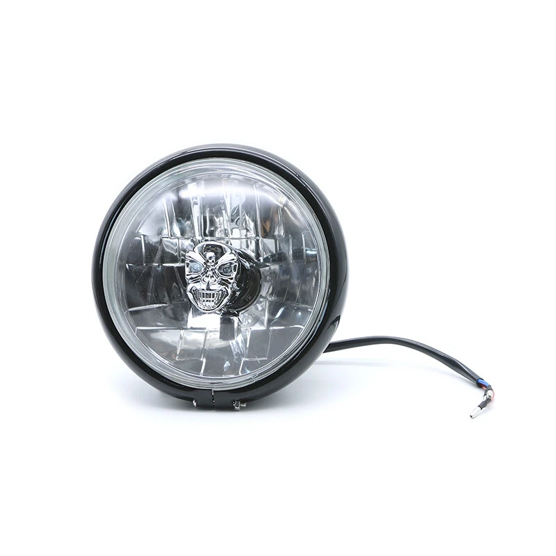 Motorcycle Skull Front 12V Head Light Headlight Head Lamp For Honda GN125 CG125  — 第 1/4 张图片
