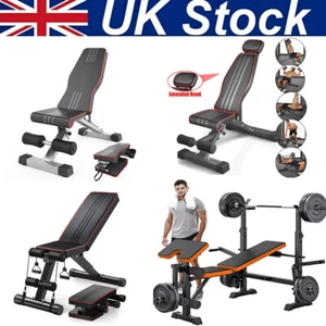 Multi Exercise Adjustable Folding Fitness Workout Bench with 7 Positions Fitness - Picture 1 of 51