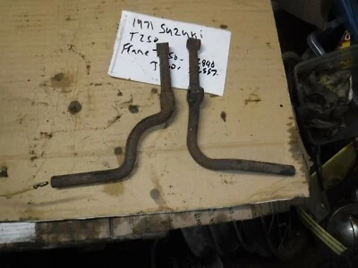 Reposapiés delanteros izquierdo/derecho SUZUKI T250 T 250 1971 2 tiempos reposapiés SIN GOMA Foto 1 de 2