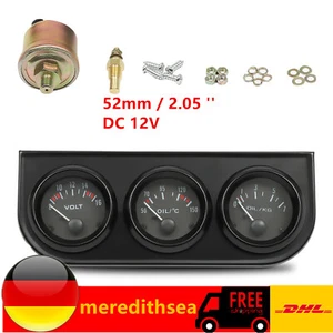 Indicatore pressione olio voltmetro temperatura olio strumenti aggiuntivi sensore 52mm 12V - Foto 1 di 18