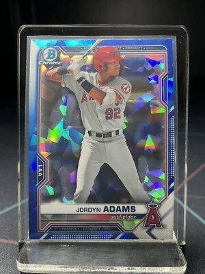 Jordyn Adams 2021 Bowman Chrome Draft Blue Sapphire Refractor #BDC-32 - Image 1 of 2