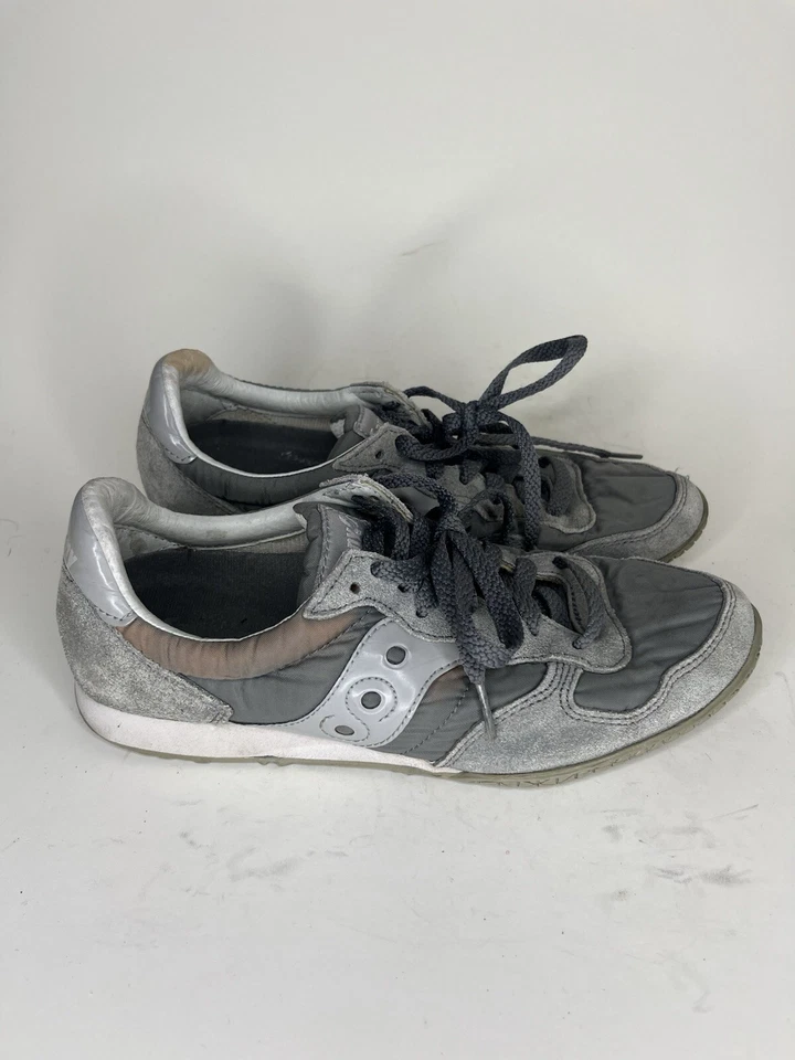 Zapatos deportivos Saucony Bullet para mujer talla 8 gris gamuza parte superior baja para correr Foto 1 de 4
