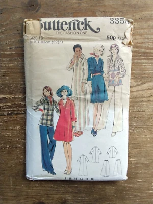 3356 Kaftan Dress Top & Trousers Size 10 Uncut Vintage Butterick Sewing Pattern - Image 1 of 2