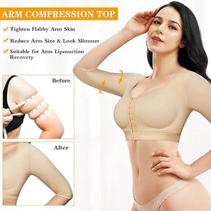 Mangas superiores más delgadas modeladoras de brazos para mujer Prendas para el torso Modeladoras de cuerpo Mangas de compresión Reino Unido - Imagen 1 de 37
