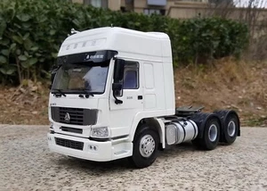 Camión escala 1/24 HOWO 336 blanco diecast modelo de coche juguete colección regalo - Imagen 1 de 8