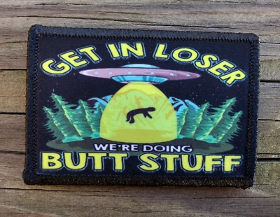 Get In Loser Morale Patch Hook and Loop Army UFO Alien Tactical Funny 2A Gear