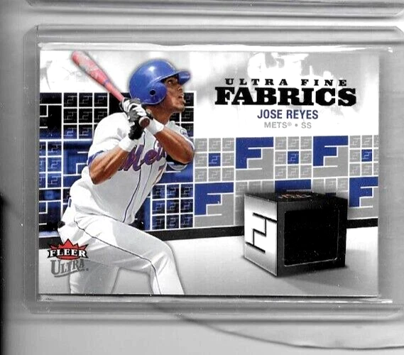 JOSE REYES 2006 FLEER ULTRA FINE FABRICS GAME USED JERSEY - Image 1 of 1