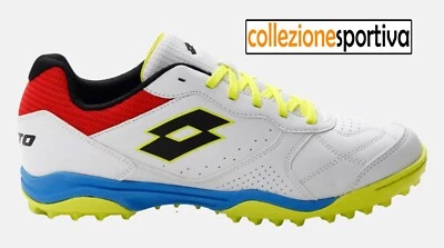 SCARPE CALCETTO LOTTO TACTO 300 VII TF 218147-267 col. bianco/giallo fluo/rosso