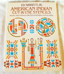 American Indian Cut & Use Stencils by Ed Sibbett Jr 58 Full-Size Stencils UNCUT - Picture 1 of 9