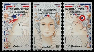 Nueva Caledonia 1989 - Mi-Nr. 852-854 ** - MNH - Revolución Francesa - Imagen 1 de 1
