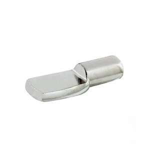 100pcs 5mm Nickel Spoon Shaped Cabinet Shelf Support Pin Peg - Picture 1 of 1