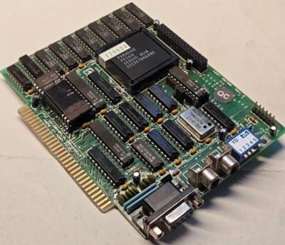 VINTAGE 8-BIT ISA EGA Video Card PARADISE PEGAIA 38304D 28700 256 KB - Image 1 of 4