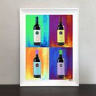 Sassicaia Pop Art - Kunst Wein - Vino - Redwine Genuss Funky Farben Gastronomie