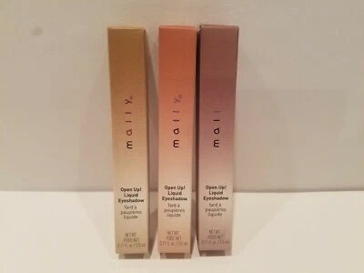 MALLY ~ ¡Abre! Sombra de ojos líquida ~ cuarzo cobre, arena dorada y oro cepillado trío Foto 1 de 4