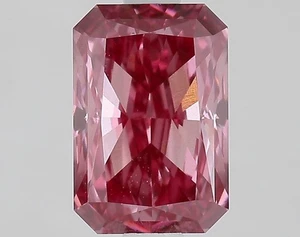 1.51 Ct Fancy Vivid Pink Color VS1 RADIANT IGI Certified Lab Grown CVD Diamond - Picture 1 of 12