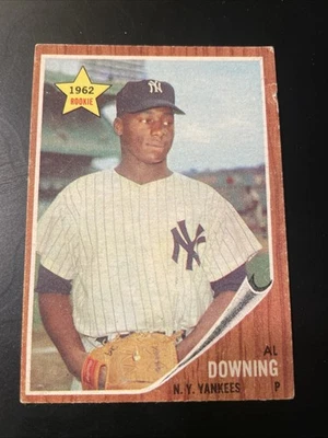 Tarjeta de novato vintage 1962 Topps AL DOWNING New York Yankees #219 💥👀💥 Foto 1 de 2
