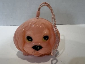 Vintage Rosen Rosbro 1950's  Plastic Pink Puppy Dog Candy Container 3x3 - Picture 1 of 4