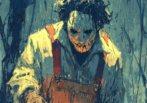 Leatherface The Texas Chain Saw Art Card 1/1 PaintOholic Signed ONE OF A KIND - Picture 1 of 2