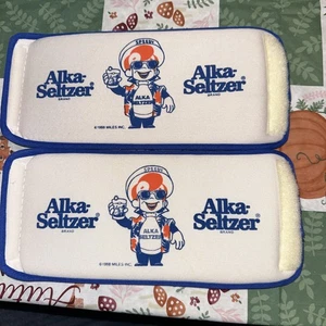 2 Speedy Alka-Seltzer Soporte para Bebidas Koozie Lata Enfriador de Botellas 1988 Millas Inc - Imagen 1 de 3