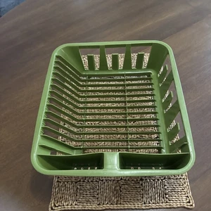Vintage Rubbermaid Avocado Green Plastic Dish Drying Rack Dish Drainer 6049 - Picture 1 of 20