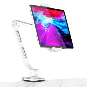 Aluminum Tablet Desk Mount Stand 360° Flexible Cell Phone Holder for iPad, iP... - Picture 1 of 9