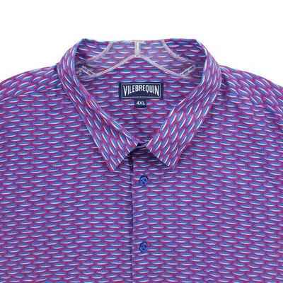 VILEBREQUIN Lightweight Cotton L/S Shirt Marbella Print Fish EUC Men's Size 4XL - Image 1 of 4