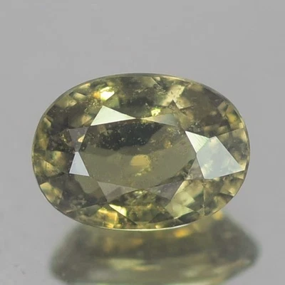 0.98CT AWESOME AA UNHEATED UNTREATED OVAL YELLOW GREEN SAPPHIRE NATURAL - Image 1 of 3