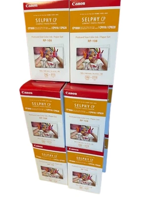 (Set of 10) NEW Canon RP-108 Tri-Color Ink Ribbon And Paper Set, 8568B001 - Image 1 of 4