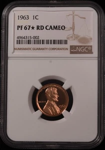 1963 Lincoln Memorial Cent 1c NGC PF67 STAR RD CAMEO - Picture 1 of 2