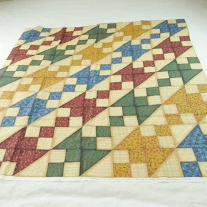42" Vintage Leslie Beck Cheater Patchwork Quilt Cotton Fabric 90s Country VIP - Picture 1 of 8