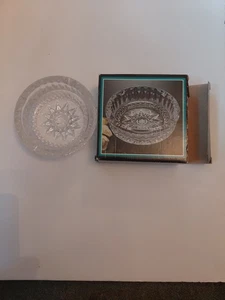 Crystal Clear Handcut 24% Full Lead Crystal 5" Ashtray Pinwheel  Style # 1412-GB - Picture 1 of 7