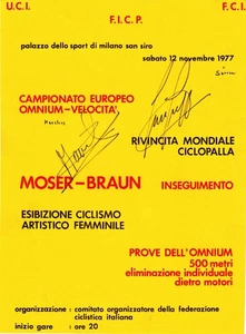 Original Brochure Cycling European Championship Omnium Speed Milan 1977 - Picture 1 of 1