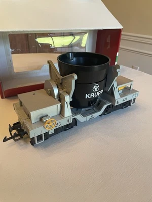 PERFECT LGB 42560 KRUPP OPERATING HOT METAL TIP CAR WITH BALL BEARING WHEELS - Image 1 of 4