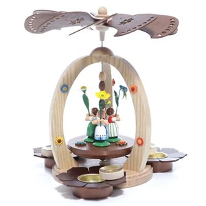 Osterdekoration Pyramide mit 3 Blumenkinder bunt Höhe 28cm NEU Ostern Pyramide - Bild 1 von 2
