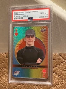 2022 Goodwin Champions Playing Cards Holo Sam Mayer PSA 10 SP Card POP 1 - Picture 1 of 2