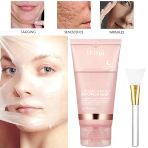 Collagen Night Wrapping Mask Overnight Wrapping Peel Off Natural Facial Mask 75g - Picture 1 of 18