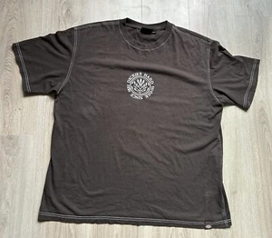 Vintage Dickies XXL Embroidered T-Shirt Tee Top Brown 'Hard Work Since 1922' - Picture 1 of 14