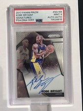 Kobe Bryant 2017-18 Panini Prizm Signatures On Card Auto PSA 9 MINT HOF LAKERS