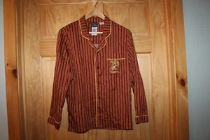Pottery Barn Teen NEW Harry Potter Burgundy/Gold Stripe Gryffindor P.J. Top - L - Picture 1 of 3