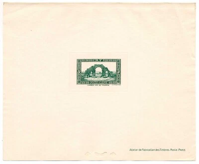 ALGERIA #81, 1938. Large Die Proof with tissue overlay - Image 1 of 4