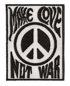 Patch écusson patche Make Love not War thermocollant Paix brodé - Picture 1 of 2