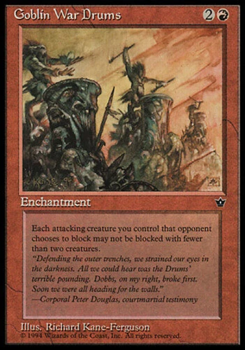 4x Goblin War Drums (Ferguson) ~ Heavily Played Fallen Empires MTG Magic x4 4 Ul - Image 1 of 1