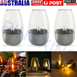 5/10X Solar Powered LED Flickering Flameless Tealight Candles Garden Lamp Decor - Picture 1 of 12
