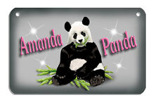 Panda Bear Bicycle License Plate Personalize Ant Text & Color Size 2.75" x 4.5" 