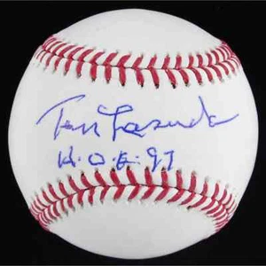 Béisbol OML firmado por Tommy Lasorda con inscripción ""H.O.F. 97" (PSA de autenticidad) - Imagen 1 de 3