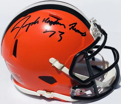 PSA/DNA Cleveland Browns #73 JOE THOMAS Signed Autographed Mini Helmet FULL NAME - Image 1 of 3