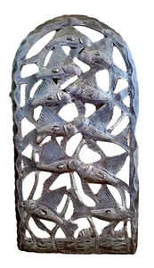 Vintage fliegender Fisch Stahltrommel Wandskulptur haitianische Volkskunst von Gerald Bernado 22 Zoll - Bild 1 von 5