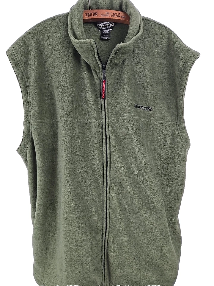 Winchester Men’s Forest Green Fleece Vest XL - Image 1 of 4