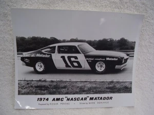 1974 AMC MATADOR NASCAR PENSKI / DONAHUE 8X10 ORIGINAL ? PRESS PHOTO - Foto 1 di 3